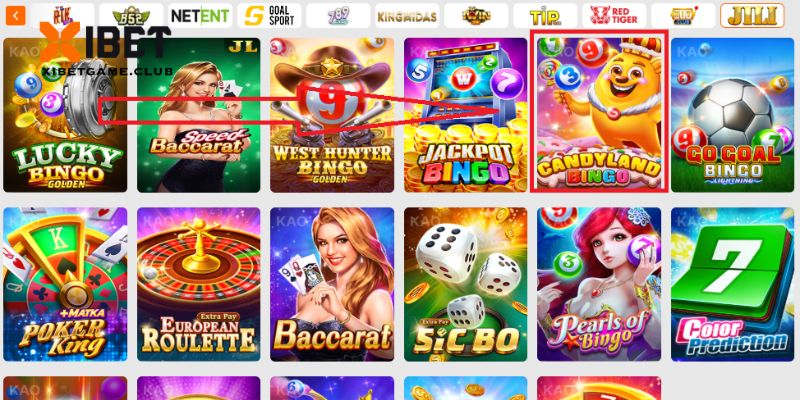 Lựa chọn trò chơi Candyland Bingo đề hòa mình vào phiên cược