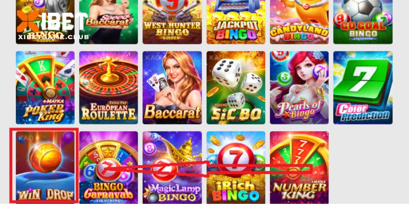 Bạn lựa chọn trò chơi Win Drop tại sảnh JILI