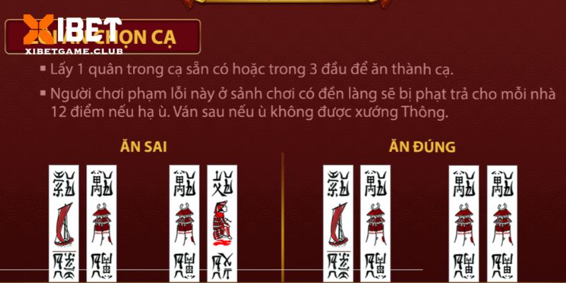 Các lỗi phạt thường diễn ra trong game bài Chắn