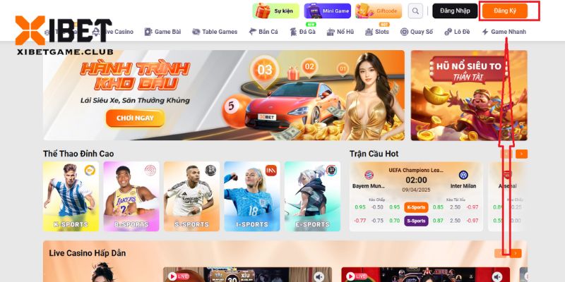 Bạn nhấn vào mục đăng ký, và được hỗ trợ miễn phí 100%