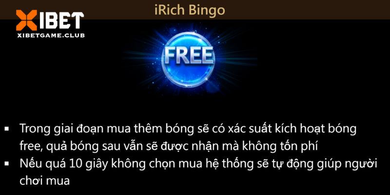 Bóng bổ sung miễn phí nâng cao khả năng thắng cho thành viên