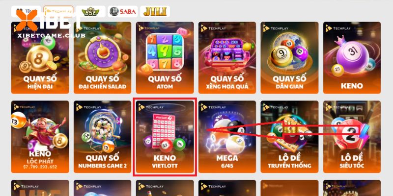 Bạn lựa chọn sản phẩm Keno Vietlott để tham gia giải trí