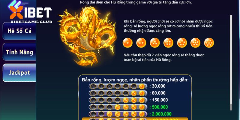 Nhận jackpot khi thu thập đủ ngọc rồng