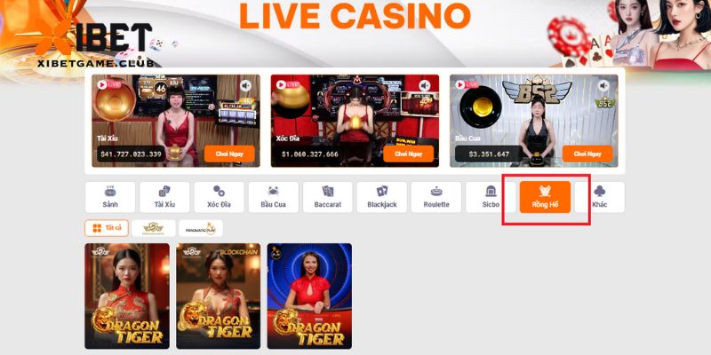 Chọn game bài rồng hổ để bắt đầu tham gia giải trí
