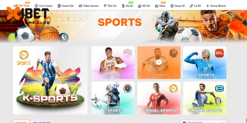 Giải trí cùng danh mục thể thao tại XIBET uy tín