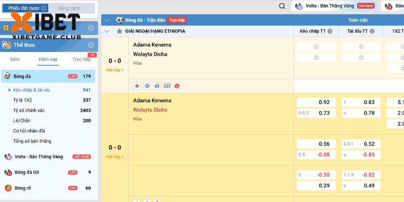 Bạn theo dõi trận đấu được XIBET phát sóng trực tiếp