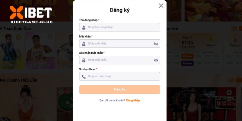 Người chơi hoàn tất đăng ký để tham gia giải trí hợp lệ