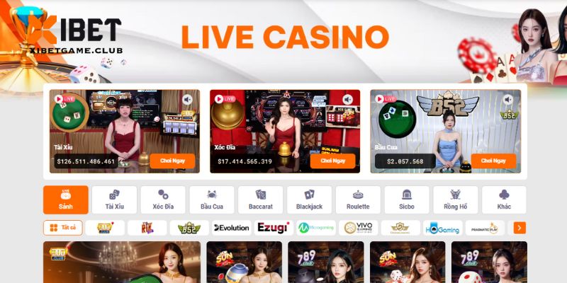 Live casino cá cược cùng dealer nóng bỏng